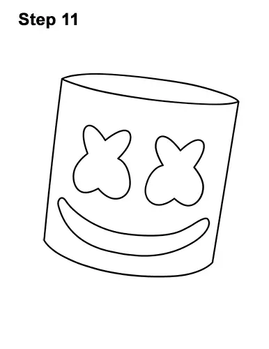 How to draw Marshmello drawing || Dj Marshmello pencil drawing easy -  YouTube